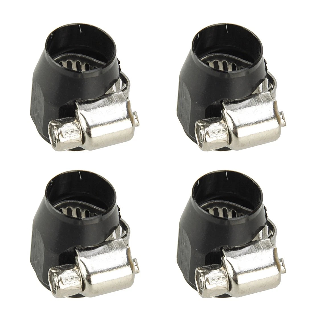 4 x AN4 Hex Car Hose Finisher Clamp Adapter Fittings