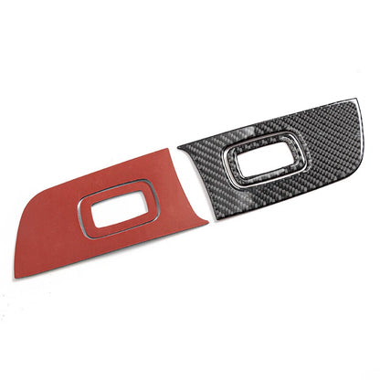 Carbon Fiber Window Lift Switch Panel Cover Trim for Dodge Charger (2015-2022)