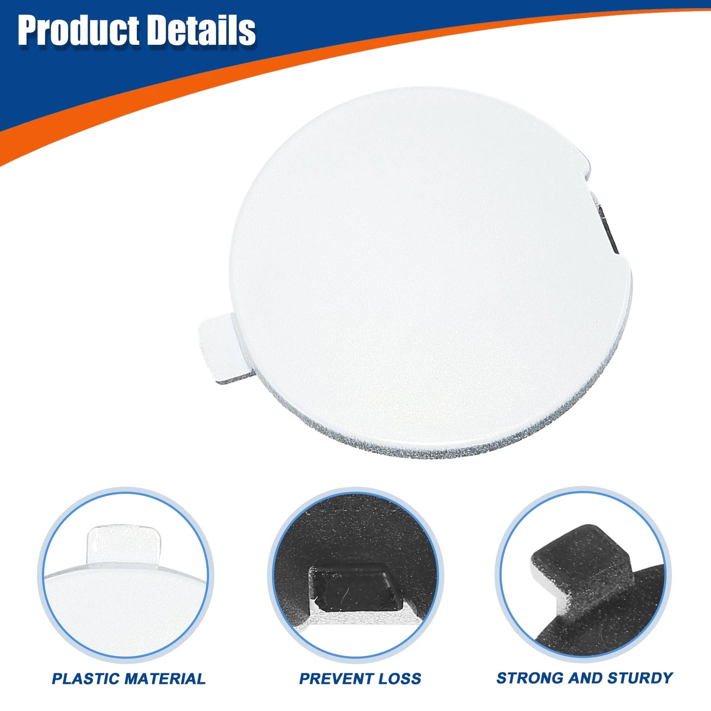 Front Side Tow Hook Cover for Mazda 6 (2014-2016) - White