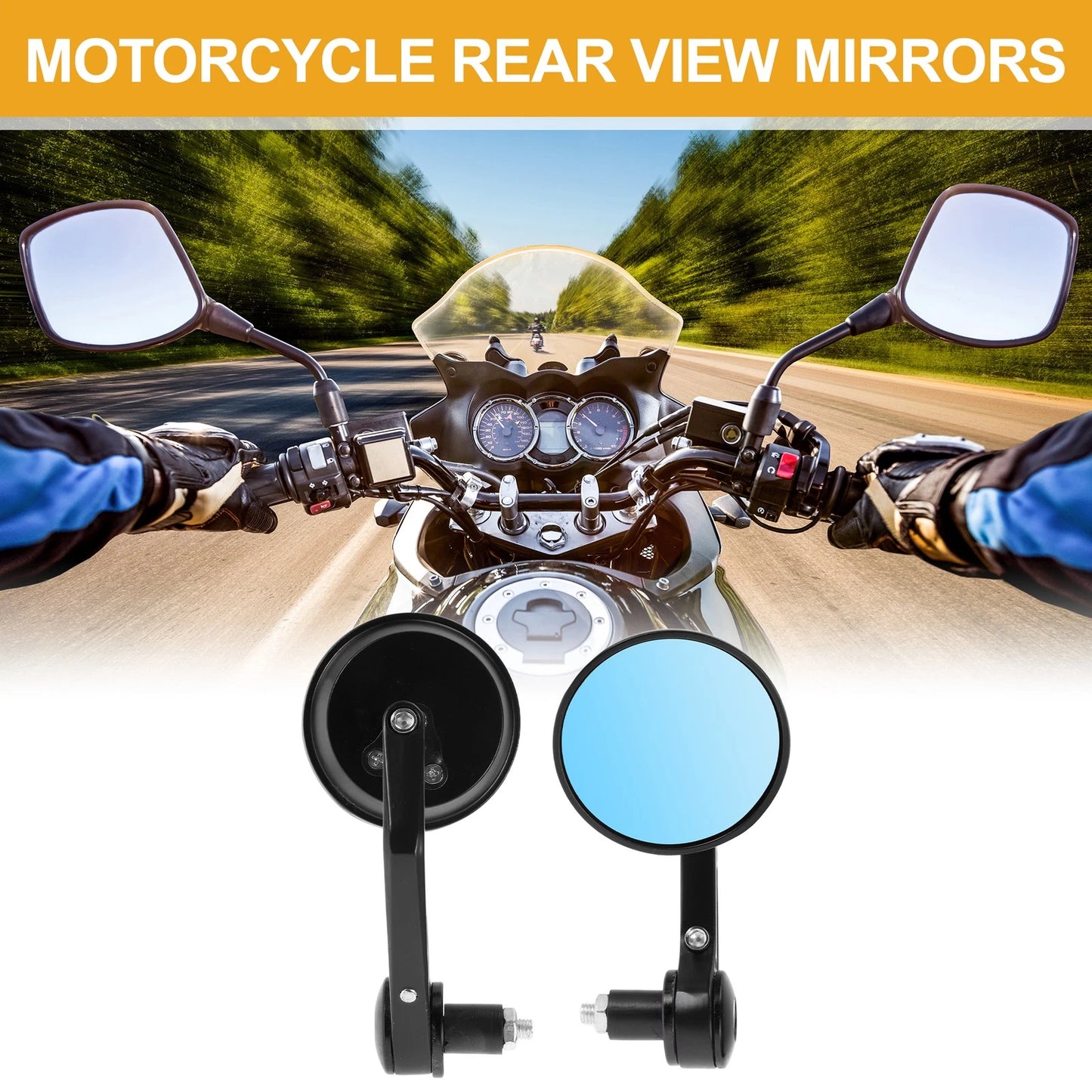 Rear View Mirror Black Aluminum 1 Set for M8