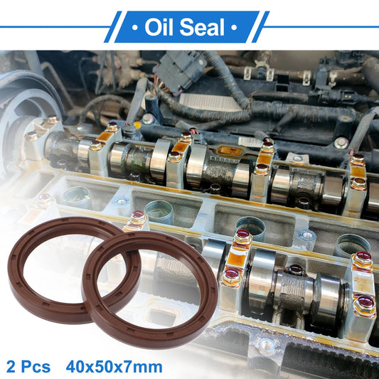 Oil Seal Rotary Shaft Seal 40x50x7mm Brown 2 x FKM