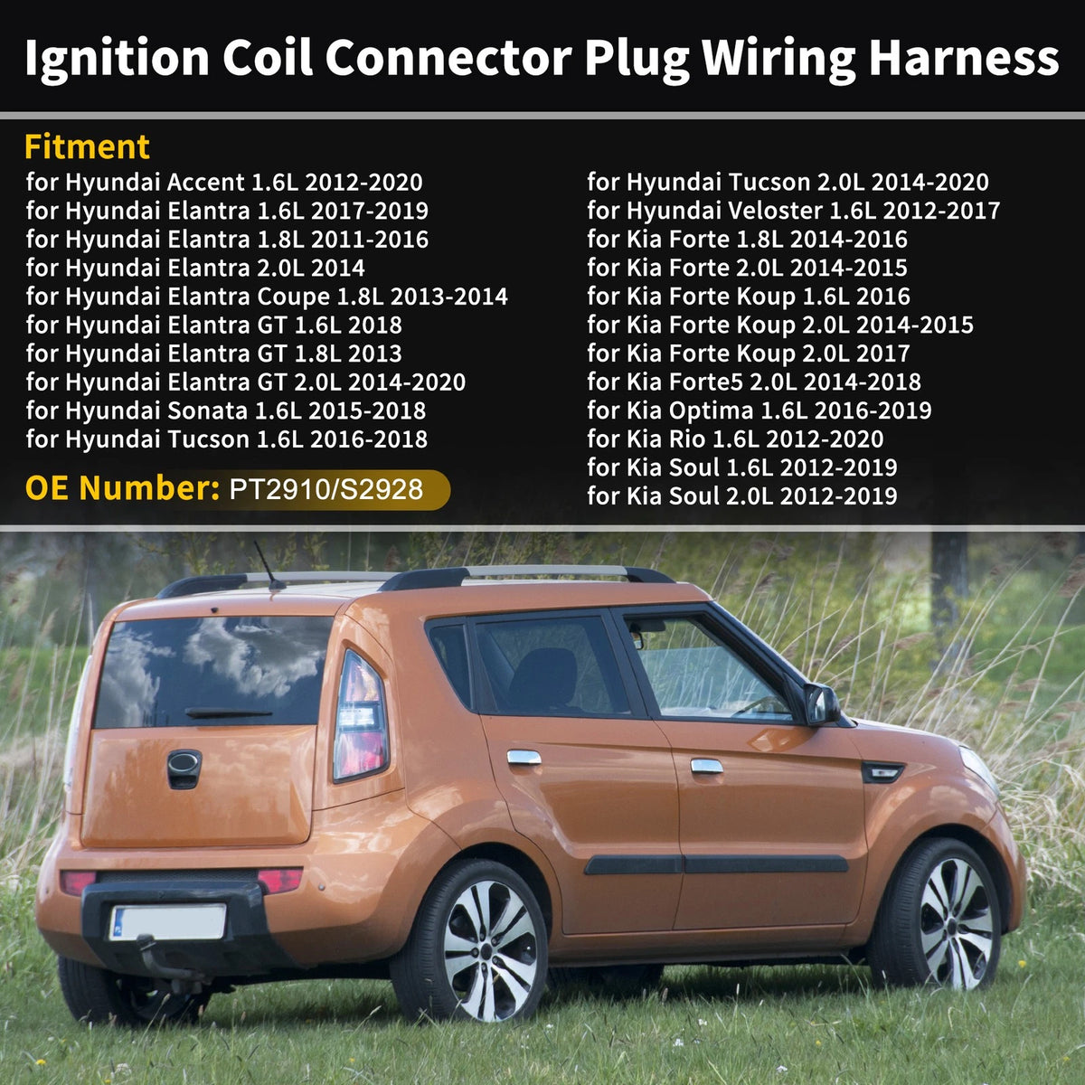 Ignition Coil Connector Plugs for Kia Forte 1.8L 2.0L (2014-2015)