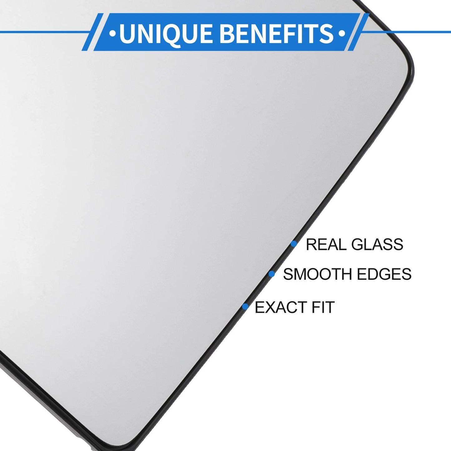 Heated Left Driver Side Upper Mirror Glass Replacement for GMC Sierra 1500