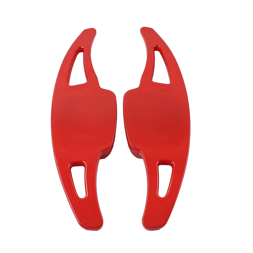 Red Steering Wheel Paddle Shifter Extensions for VW Golf, Atlas, Sharan, Touareg