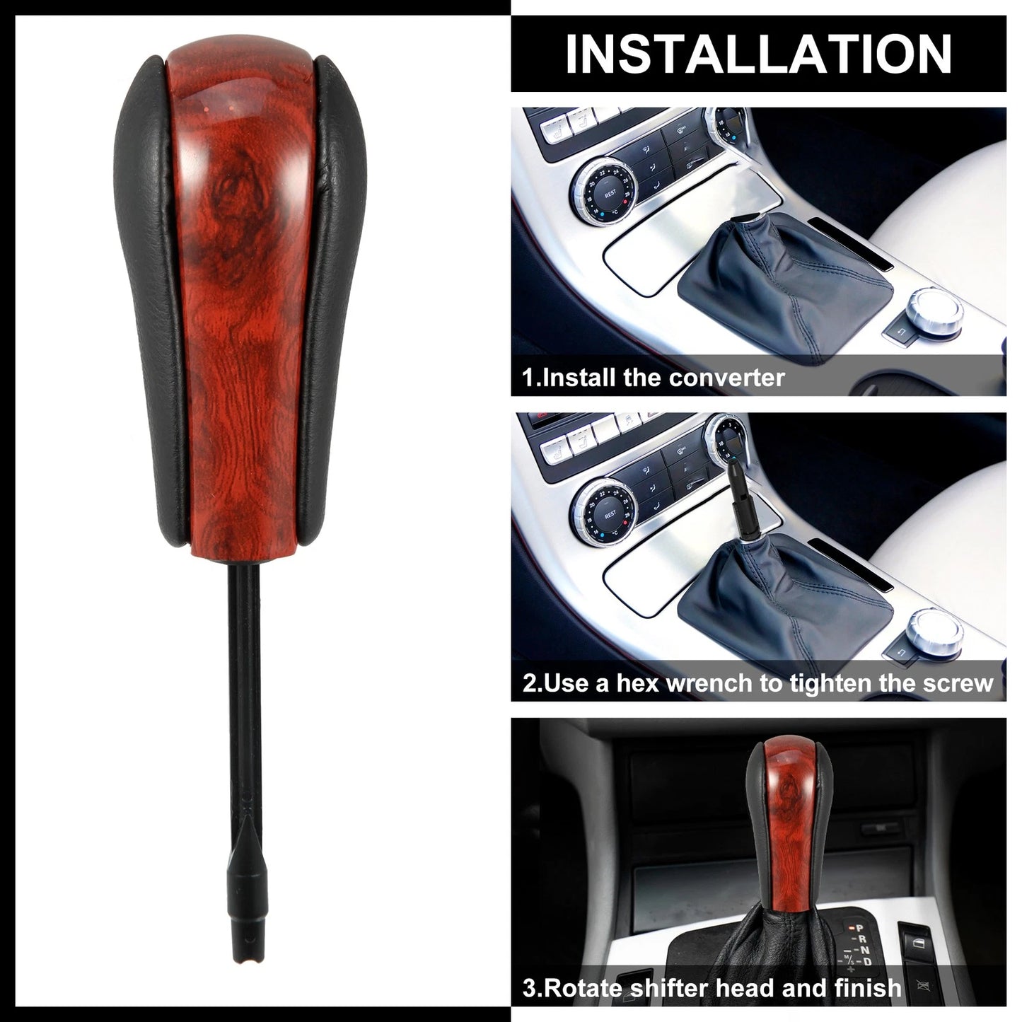 Faux Leather Gear Knob for BMW X5 2000-2006, BMW 525i 2003-2009
