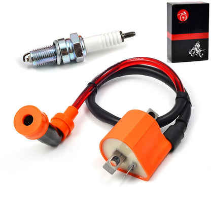 2 x Ignition Coil & Spark Plug for Yamaha Grizzly (2007–2014)