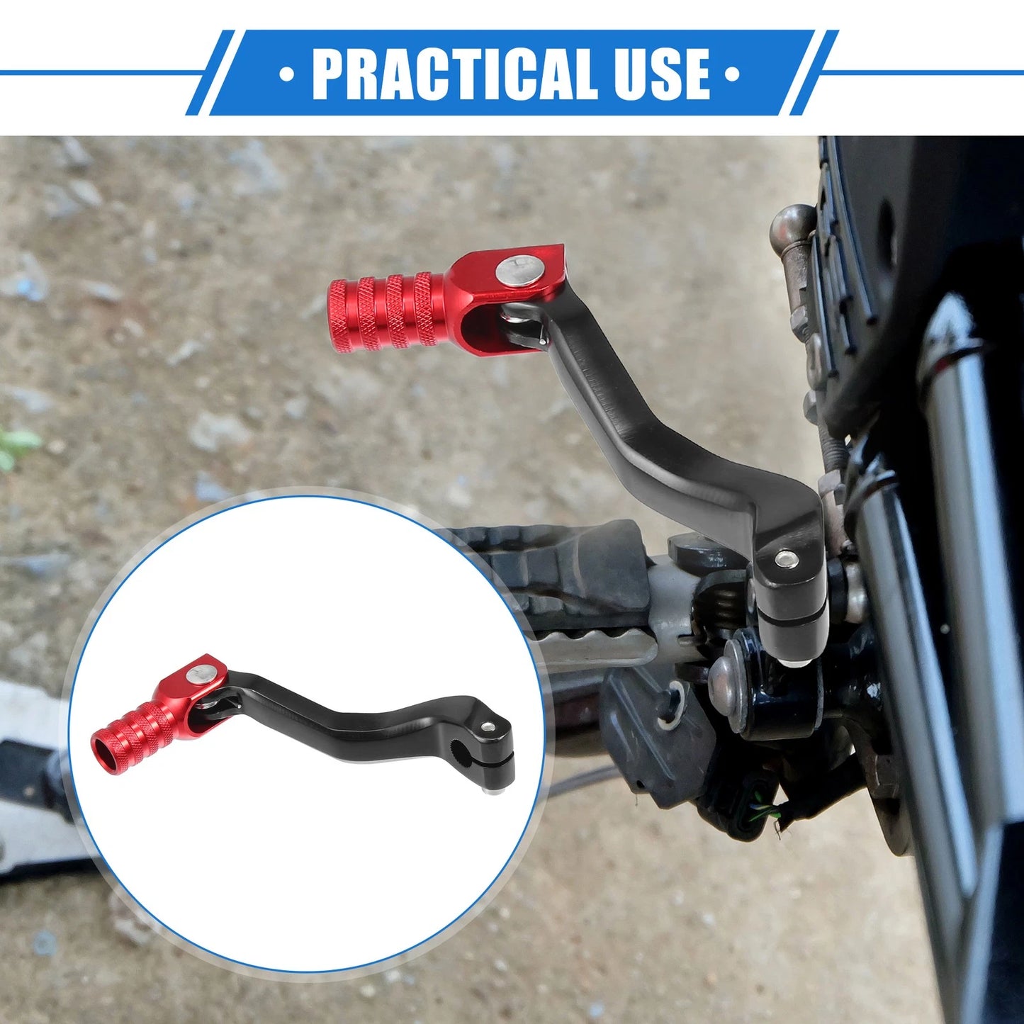 Gear Shifter Lever / Universal / Aluminum Alloy Red Black for Motorcycle