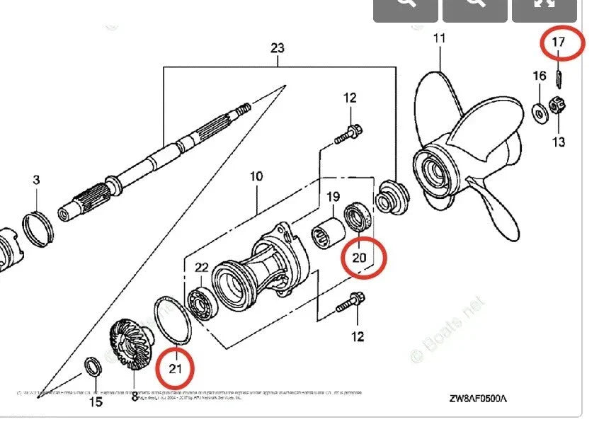Lower Unit Oil Seal for Honda 8/9.9/10/15/20HP Models