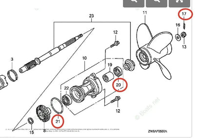 Lower Unit Oil Seal for Honda 8/9.9/10/15/20HP Models
