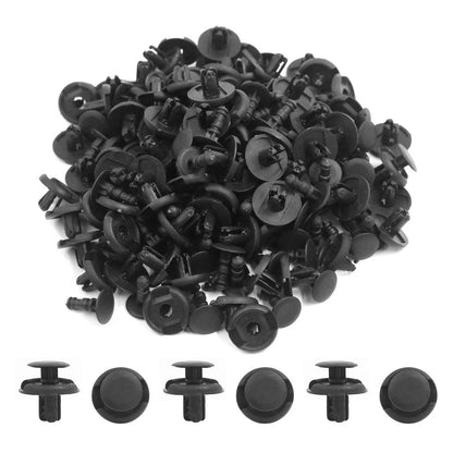 100 Pcs / 7mm Hole / Plastic Door Bumper Panel Fastener Clips Black for Buick