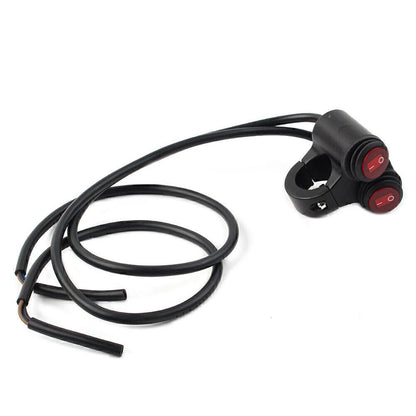 7/8'' 22mm Motorcycle Handlebar Fog Spot Lights with Red Button Switch for Honda