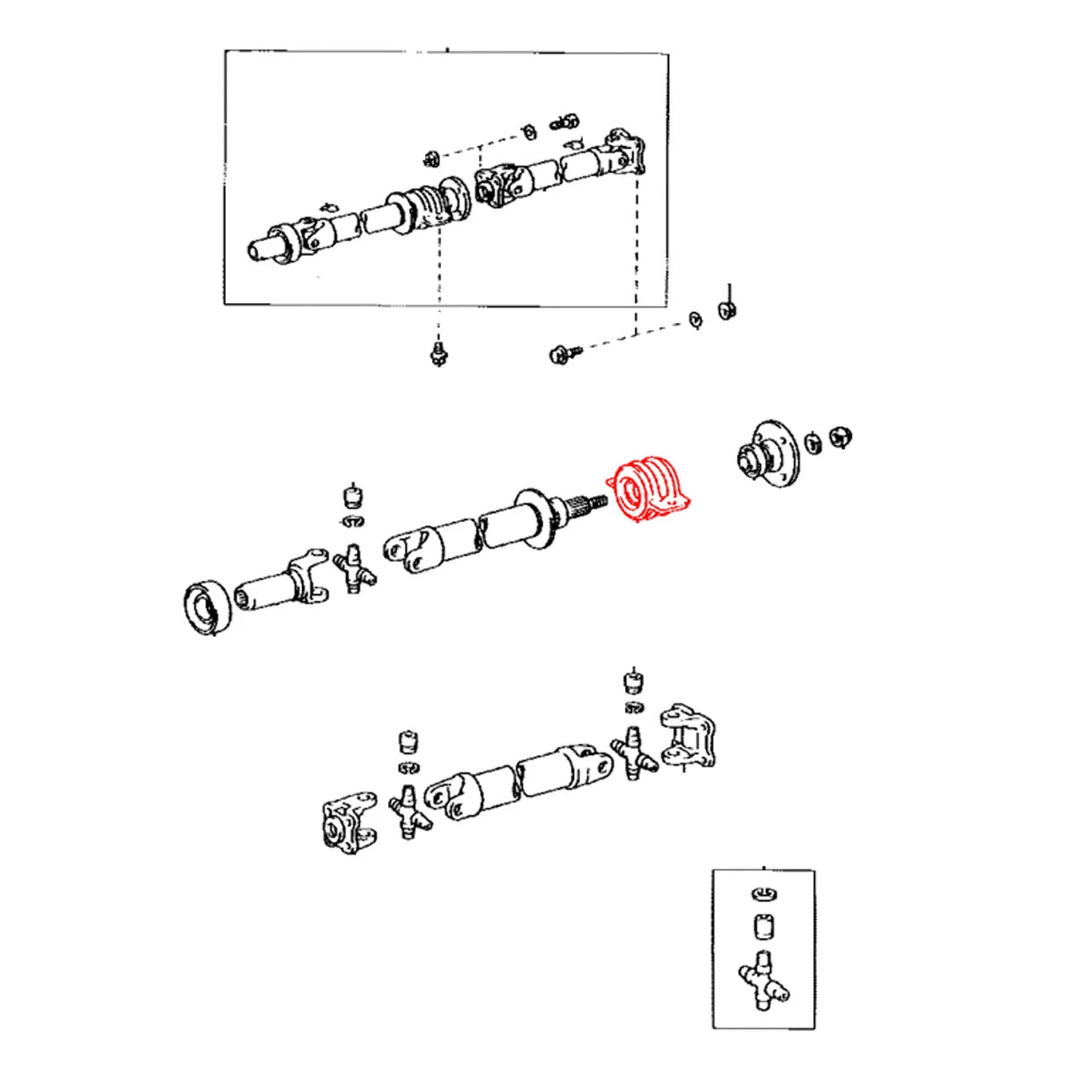 Drive Shaft Center Support Bearing for Toyota Hiace 1993-2004