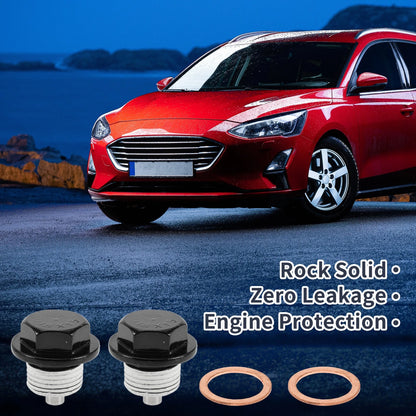 2 x M18x1.5 Copper Oil Drain Plug W/Gasket for Car Motorcycle