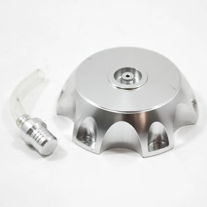 Silver Alloy Gas Fuel Tank Cap + Breather for 110cc 125cc PIT Trail Dirt Bike