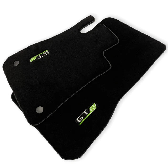 Floor Mats for Mercedes Benz AMG GT 2015-2022 Black & Green Logo 2 x AutoWin