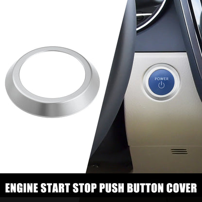 Engine Start Stop Button Cover for Toyota 80 Series (1990-1997) Silver Tone