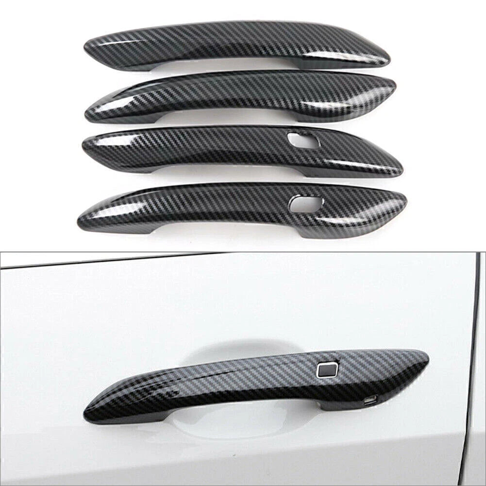 4pcs Carbon Fiber Exterior Side Door Handle Covers for Hyundai Elantra (2021)