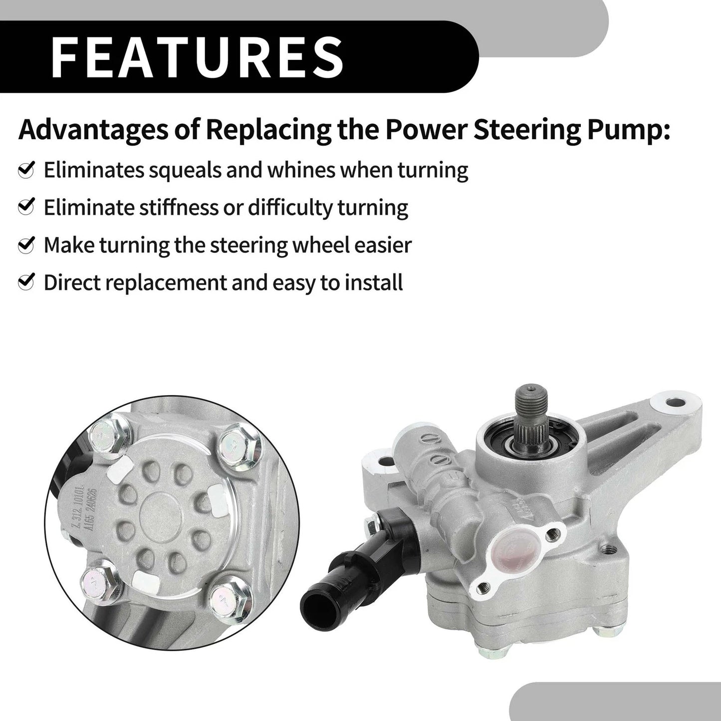 Power Steering Pump for Acura TL, Honda Pilot (2004-2008)