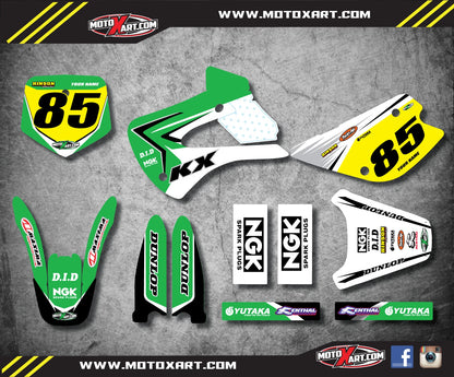 Custom Graphics Kit for 1998-2013 Kawasaki KX 85 - Rebound Style Decals
