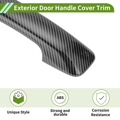 Carbon Fiber Black Exterior Door Handle Cover Trim  for Toyota FJ Cruiser