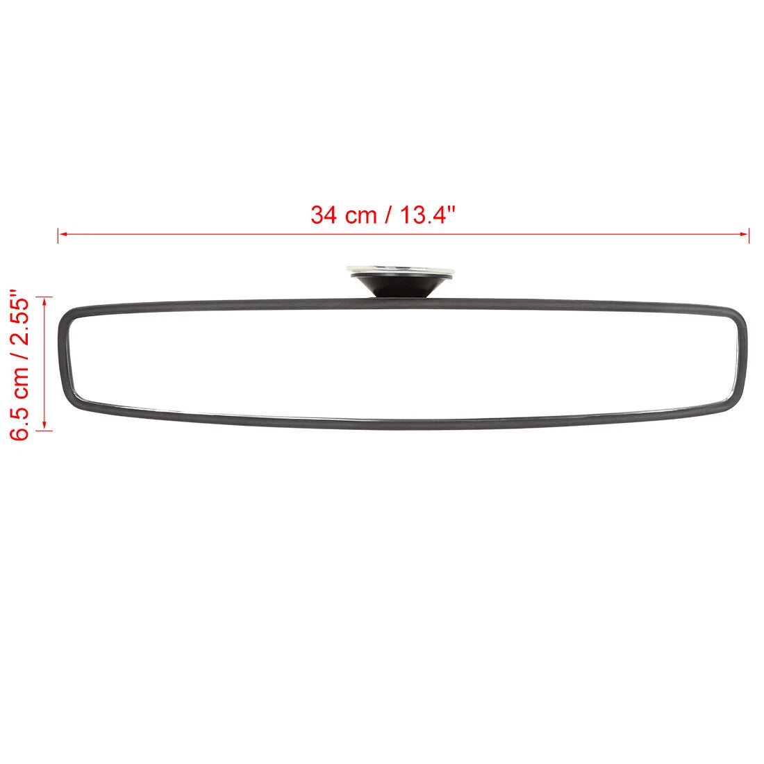 Wide Angle Rearview Mirror 13" for Car - Black (Fits Various Models)