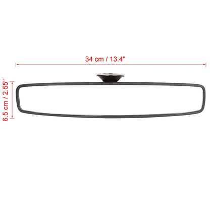 Wide Angle Rearview Mirror 13" for Car - Black (Fits Various Models)