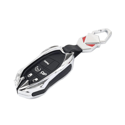 Silver 5-Button Smart Key Fob Shell Cover for Jeep Grand Cherokee (2014-2023)