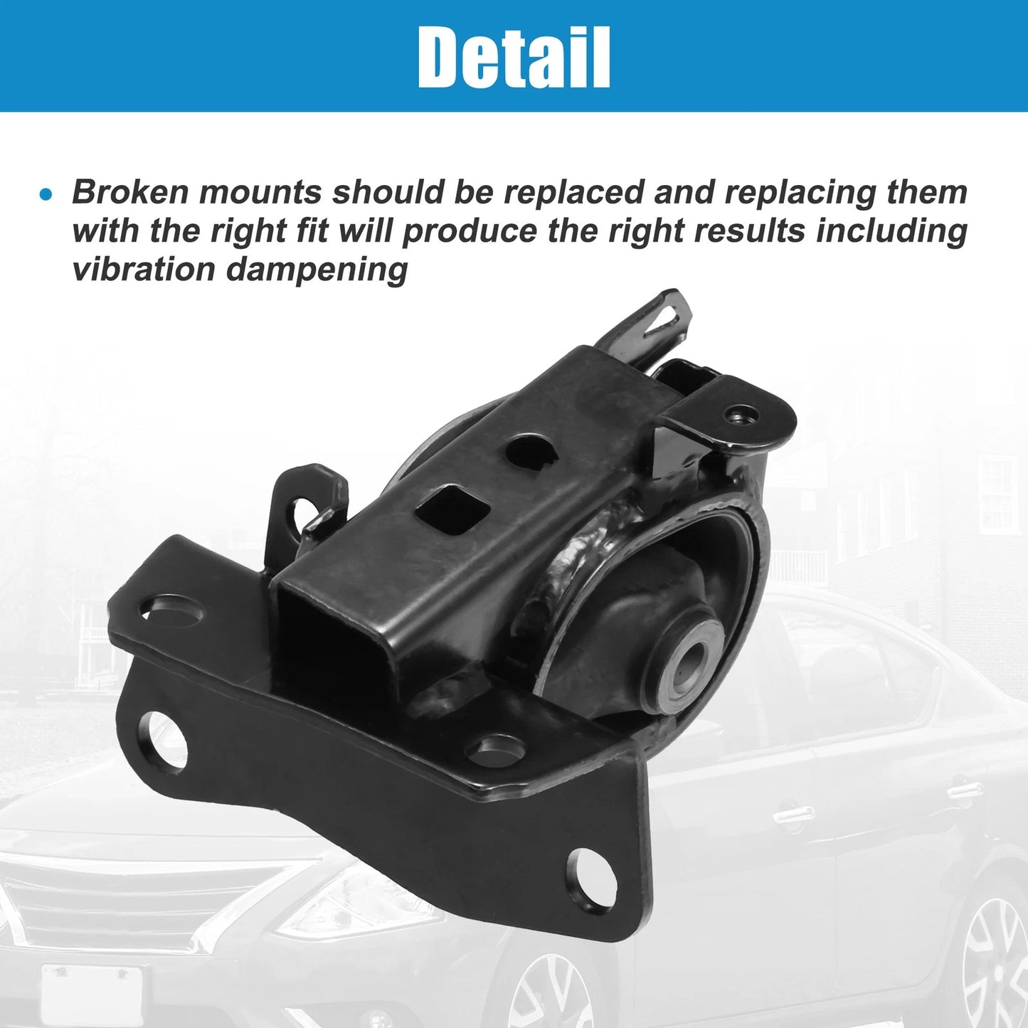 Front Left Engine Motor Mount for Toyota Corolla 1.8L (2003-2008)