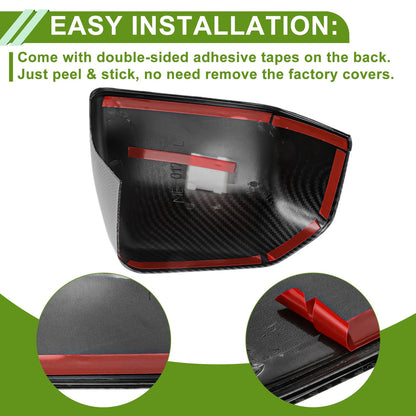 Black Side Mirror Cover Caps for Ford F150 (2015-2020)
