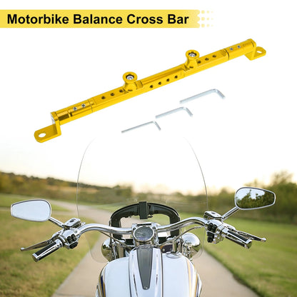 Balance Bar Handlebars 10mm/0.39 Dia Gold Tone for Motorcycle