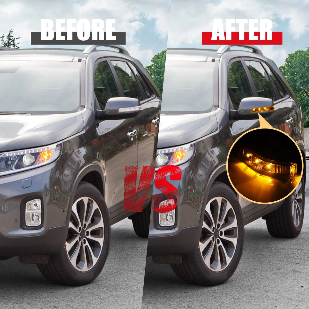 LED Mirror Turn Signal Lights for Kia Sorento (2011-2020) - 1 Pair