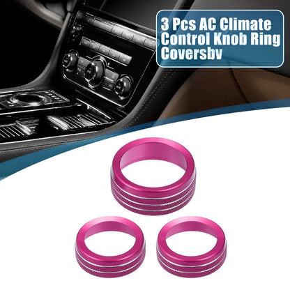 AC Radio Switch Knob Cover Decals for Dodge Durango 2014-2020 - Set of 3 Pink