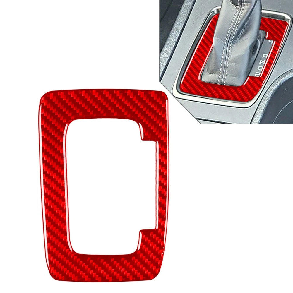 Carbon Fiber Red Gear Shift Panel Cover Trim for Ford Ranger 2015-2022