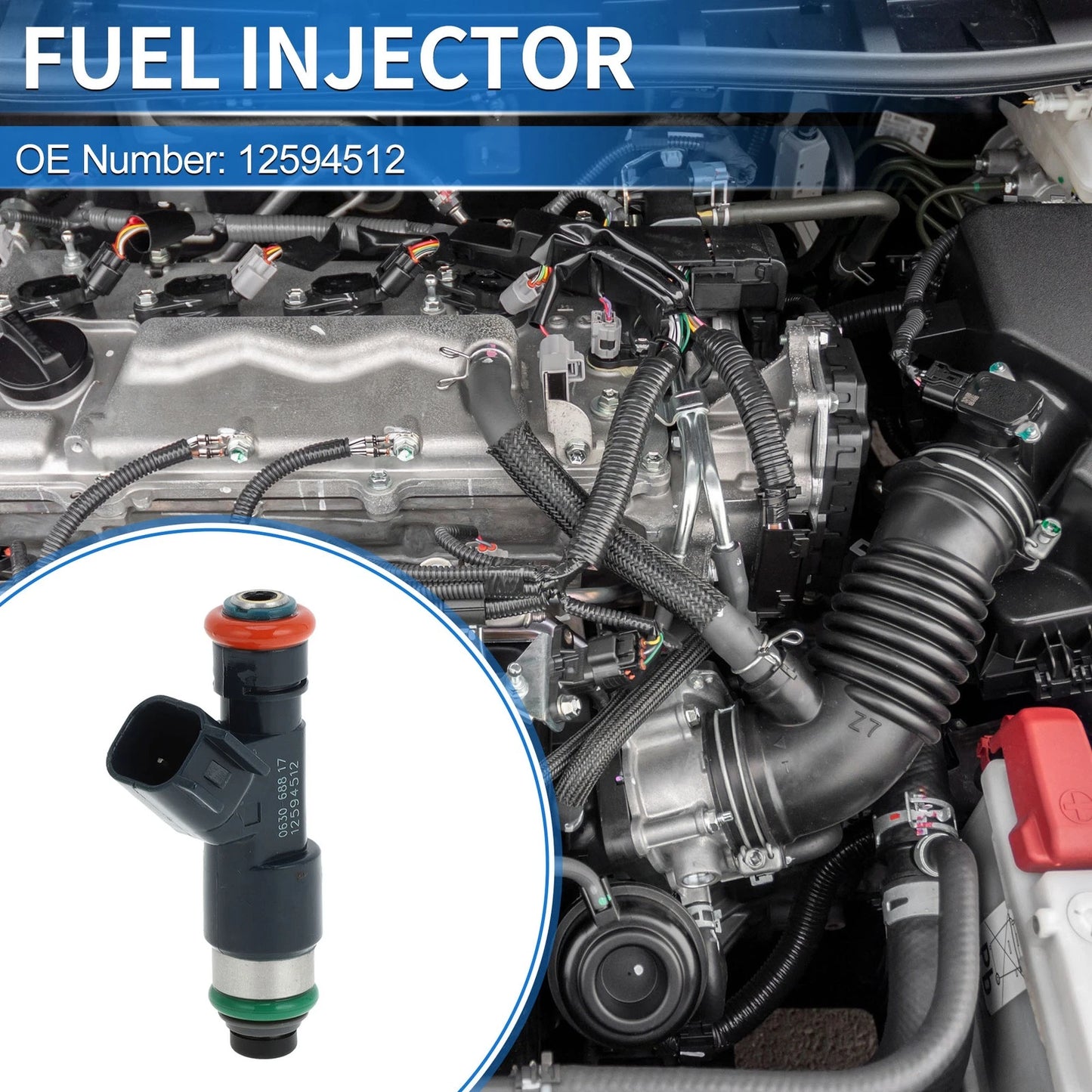 Fuel Injector 1 Pc for GMC Sierra 1500 4.3 5.3 (2007-2009)