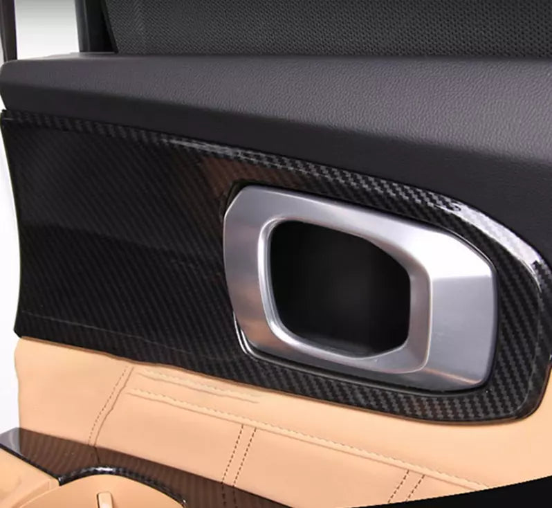 ABS Carbon Fiber Inner Door Handle Frame Cover Trim for Kia Sorento (2021-2023)