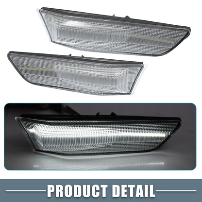 Pair LED Side Marker White Light for Infiniti G35 (2003-2006) Clear Lens