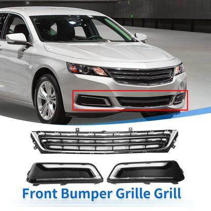 1 Set Front Lower Bumper Grille for Chevrolet Impala Chrome Silver Tone