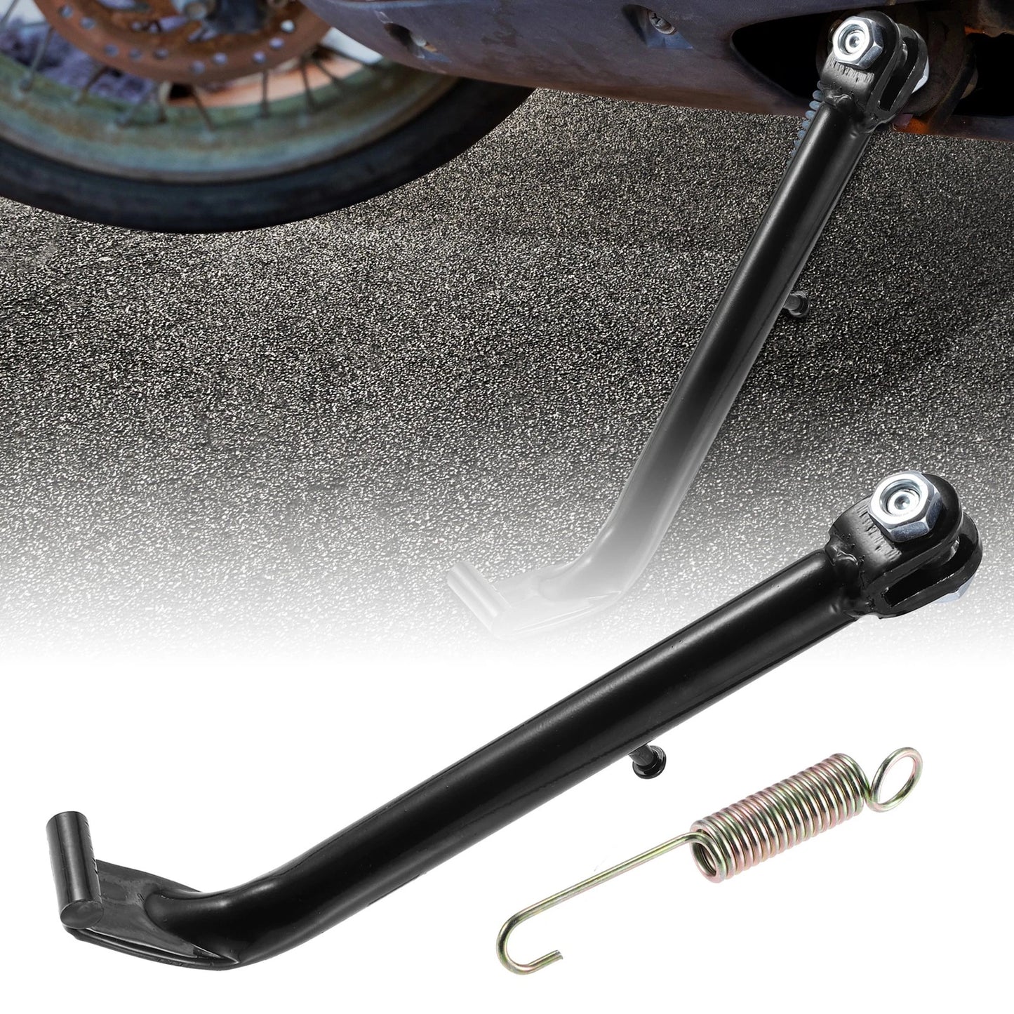 Kickstand Side Support Stand with Spring Black for Honda CG125