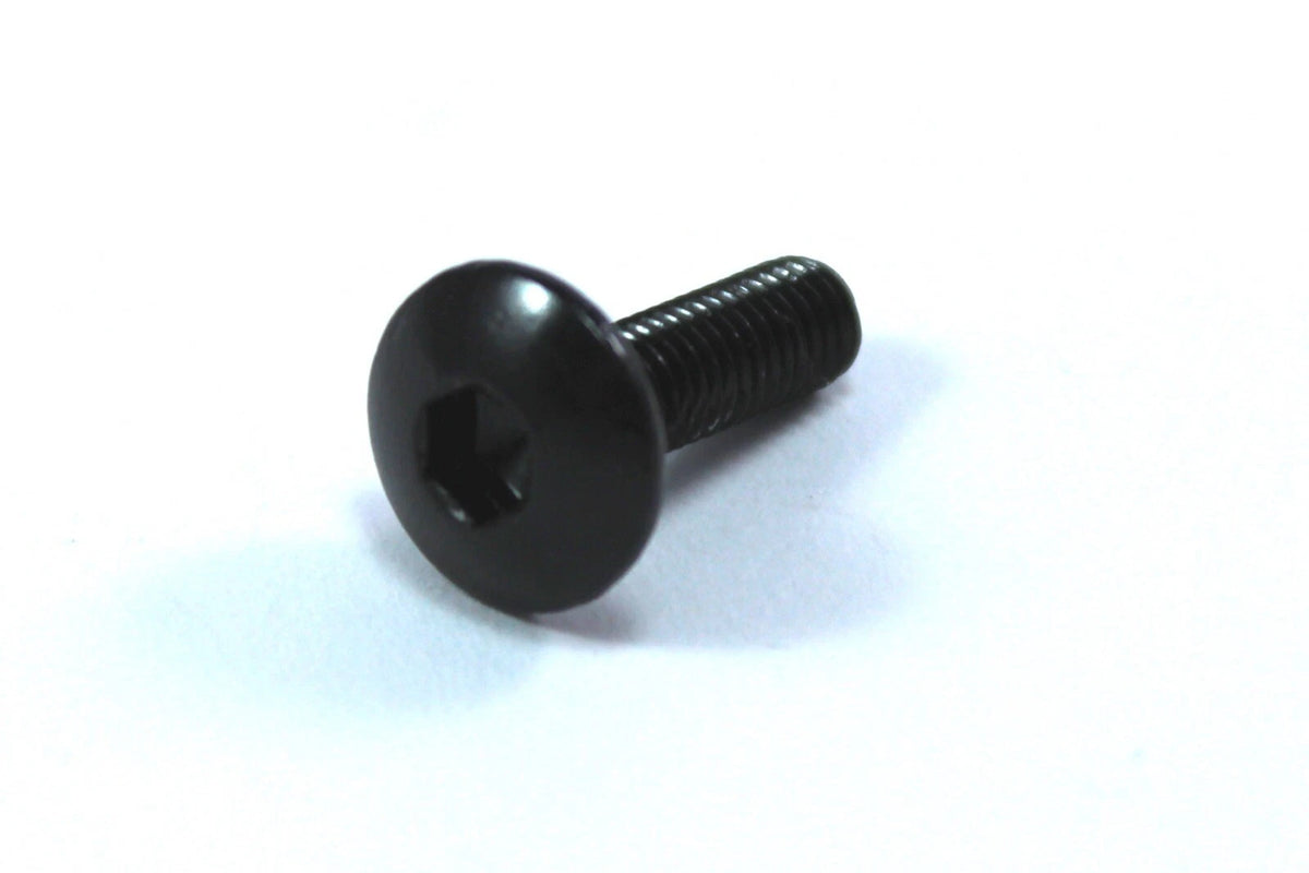6x Negro Aluminio Parabrisas Tornillos M5 x 16mm Cabeza de Botón Pan