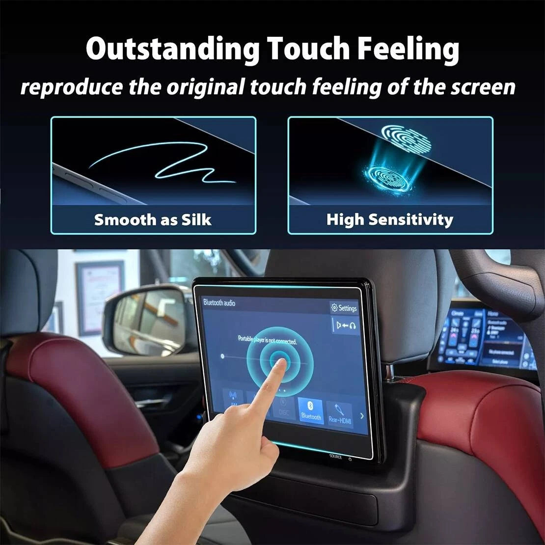 2 x Car Rear Seat Screen Protectors for Toyota LandCruiser 300 (2021-2024)