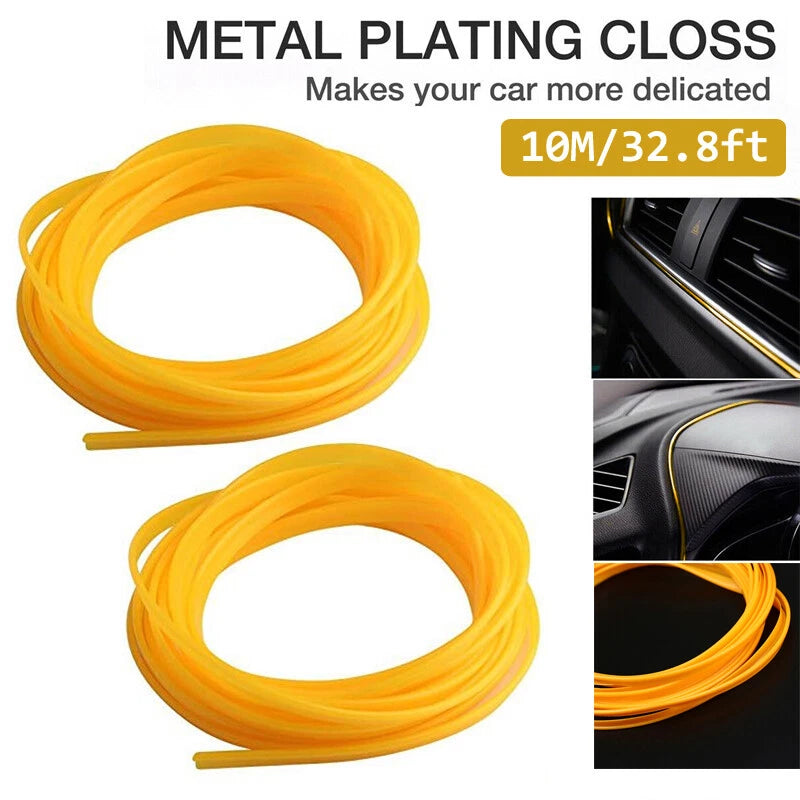 10M Yellow Car Door Edge Trim Molding Rubber Seal