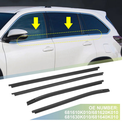 4 x Window Glass Seals for Toyota Hilux SR5/Vigo (2005-2015)