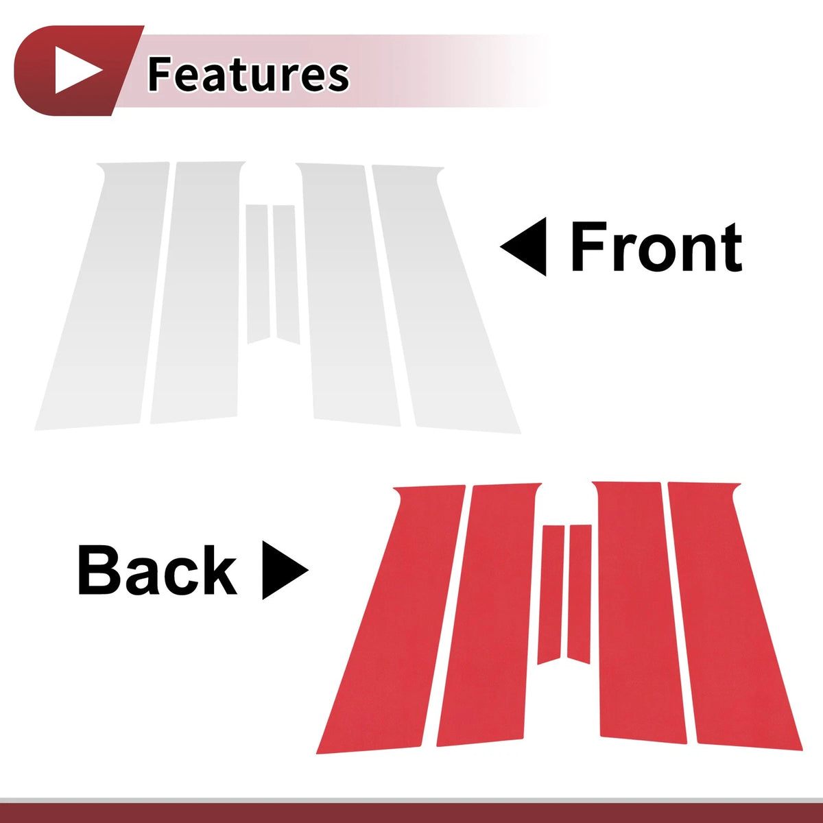 Door Pillar Window Trim for Chevrolet Aveo Sedan Silver Tone (2011-2014)