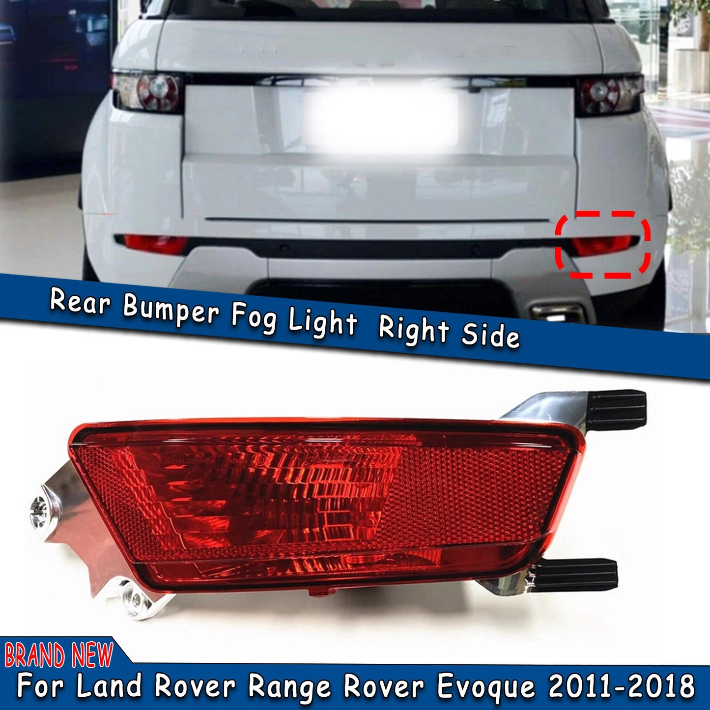 Rear Right Fog Lamp Light for Range Rover Evoque (2011-2019)