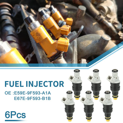 Fuel Injector 6 x Gray for Ford F-150 (1987-1990) 4.9L