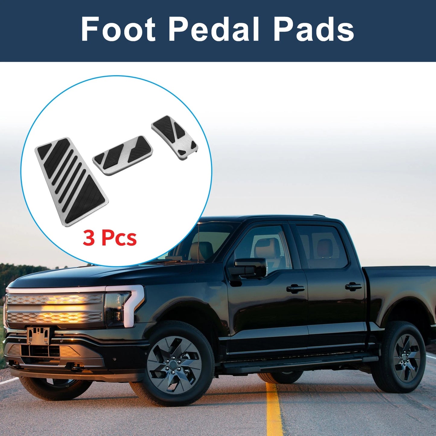 3 x Automatic Foot Accelerator Pedal Covers for Ford Ranger