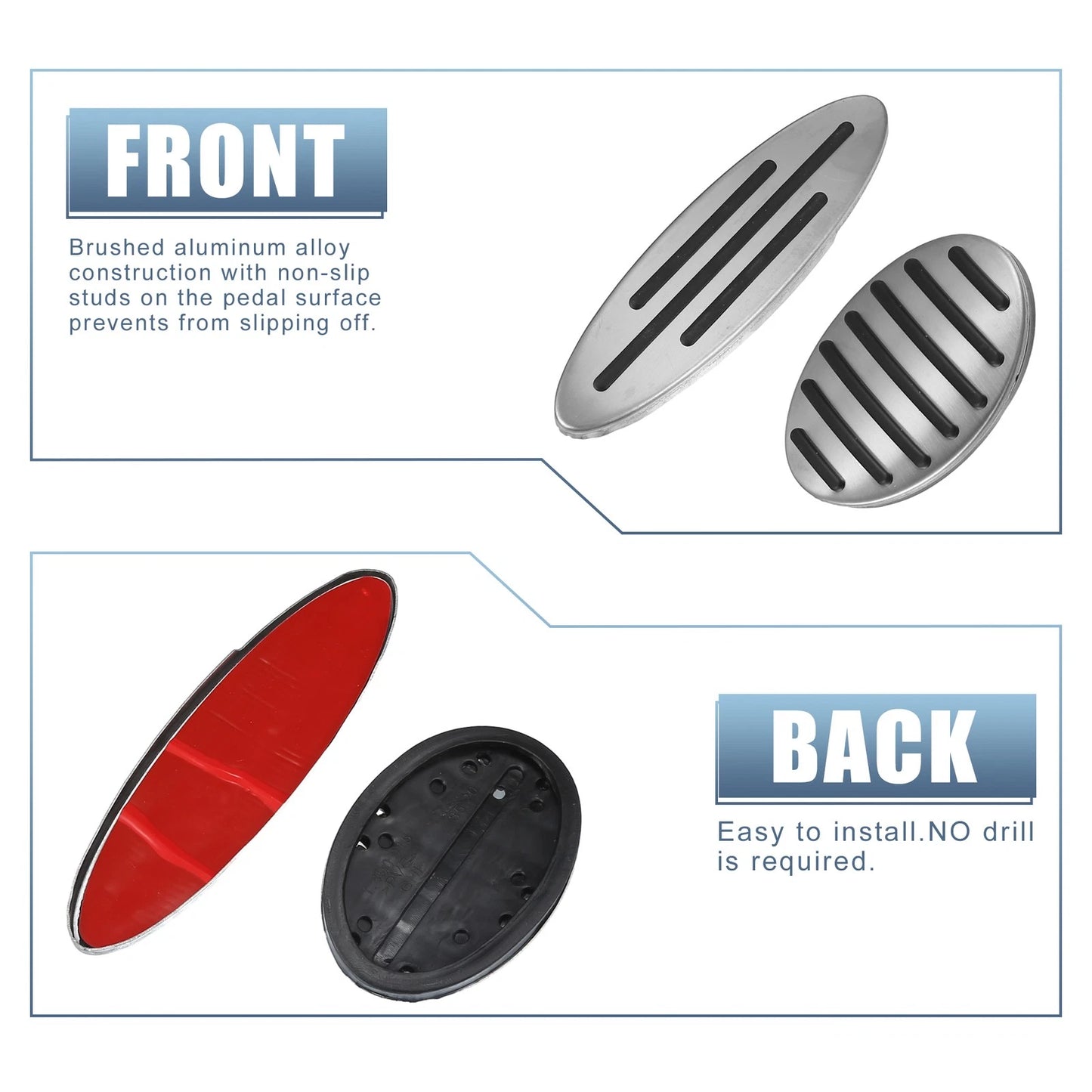 3pcs Accelerator & Brake Pedal Covers for Mini Cooper JCW S F54 (2014-2023)