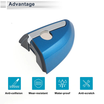 Blue Front Left Door Handle Lock Cylinder Covers for Toyota Corolla (2014–2018)