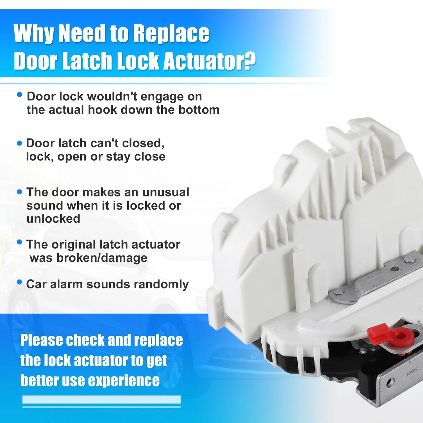 Rear Left Power Door Lock Actuator Motor for Dodge Durango, Jeep (2004-2009)