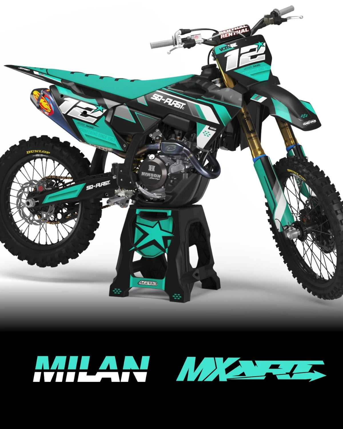 Custom Graphics Kit for Gas Gas MC 50 (2024-2026) Milan Style Stickers